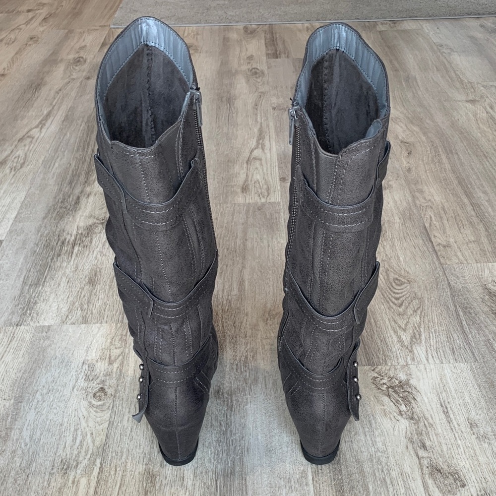 BareTraps Dark Gray Over the Knee Boots - Picture 8 of 16